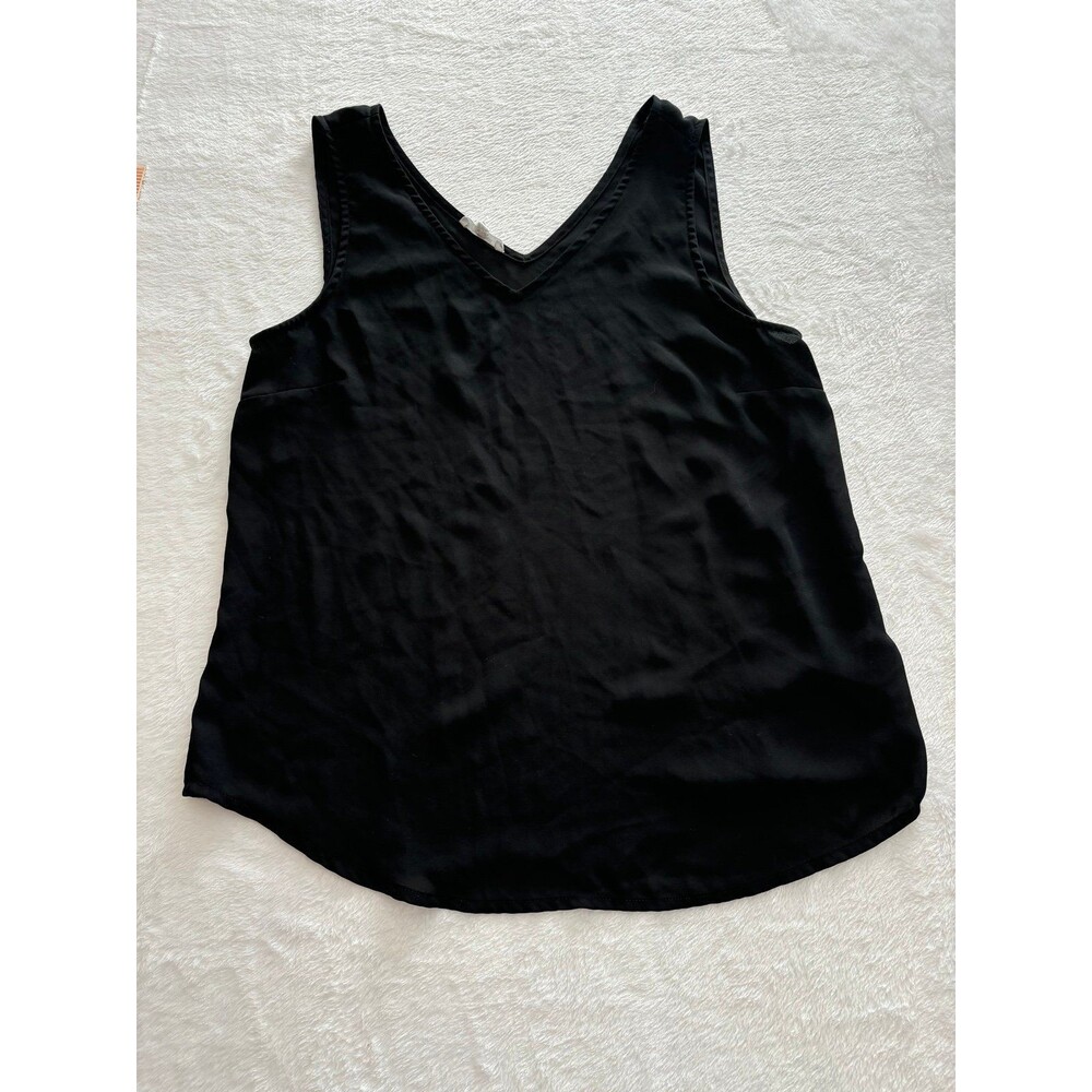Maurices black V-neck flowy dress tank top size small